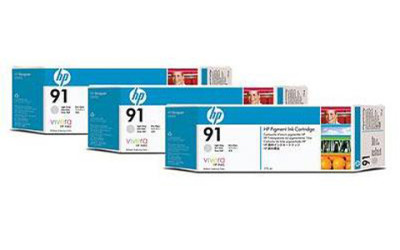 Картридж HP 91 комплект (light gray) 3шт x 775мл