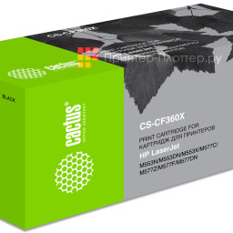 Картридж лазерный Cactus CS-CF360X черный (12500 стр.) для HP CLJ M552dn/M553dn/M553N/M553x