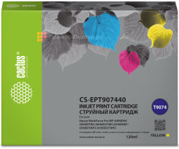 Картридж Cactus Cartridge CS-EPT907440 для Epson WorkForce Pro WF-6090DW, 6590DWF (yellow), 120 мл