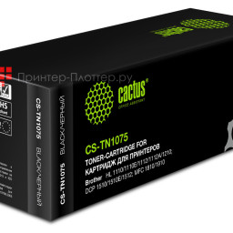 Картридж лазерный Cactus CS-TN1075 черный (1000стр.) для Brother HL-1110/1112/1510/1512/1810/1815