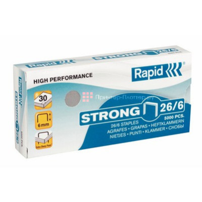 Rapid скобы для степлера Strong 26/6, 5000 шт.