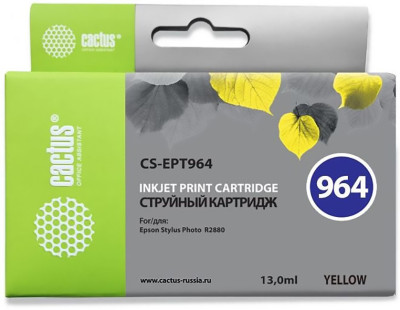 Картридж струйный Cactus CS-EPT964 желтый (13мл) для Epson Stylus Photo R2880