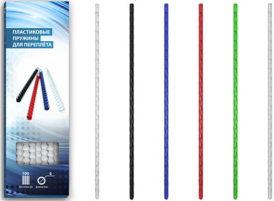 Пружины Bulros пластиковые, диаметр 6мм, прозрачные, 100шт