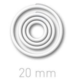 Кольца для переплета OPUS O.easyRing, 20 мм, белые, 160 шт.