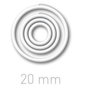 Кольца для переплета OPUS O.easyRing, 20 мм, белые, 160 шт.