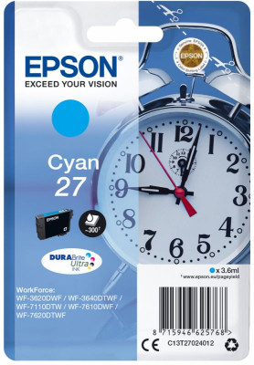 Картридж Epson T2702 (cyan) 3,6 мл
