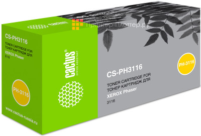 Картридж лазерный Cactus CS-PH3116 109R00748 черный (3000 стр.) для Xerox Phaser 3116
