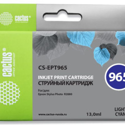 Картридж струйный Cactus CS-EPT965 светло-голубой (13мл) для Epson Stylus Photo R2880