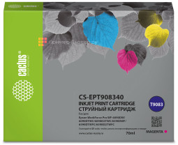 Картридж Cactus Cartridge CS-EPT908340 для Epson WorkForce Pro WF-6090DW, 6590DWF (magenta), 70 мл