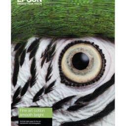 Бумага с покрытием Epson Fine Art Cotton Smooth Bright, матовая, A2 (420 x 594 мм), 300 г/кв.м (25 листов)