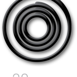 Кольца для переплета OPUS O.easyRing, 20 мм, черные, 160 шт.