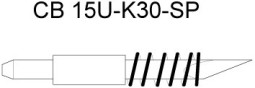 Graphtec нож для твердых пленок CB15U-K30-SP, угол заточки 30 град., диаметр 1,5 мм