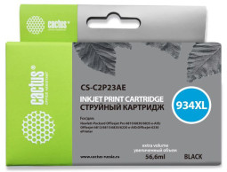 Картридж струйный Cactus CS-C2P23AE №934XL черный (56.6 мл) для HP DJ Pro 6230/6830
