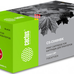 Картридж лазерный Cactus CS-C040HBK черный (12500стр.) для Canon LBP 710CX/712CX