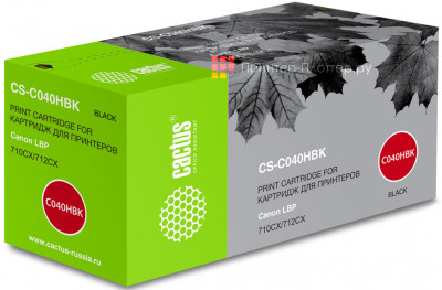 Картридж лазерный Cactus CS-C040HBK черный (12500стр.) для Canon LBP 710CX/712CX