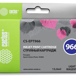 Картридж струйный Cactus CS-EPT966 светло-пурпурный (13мл) для Epson Stylus Photo R2880