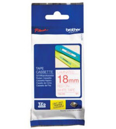 Brother белая плёнка для наклеек с красным шрифтом, 18 мм x 8 м