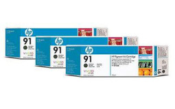 Картридж HP 91 комплект (matte black) 3шт x 775мл