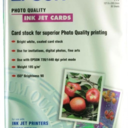 Бумага Epson Photo Quality Ink Jet Card, матовая, 13 x 20 см (127 x 203 мм), 185 г/кв.м (30 листов)
