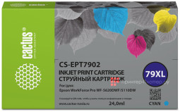 Картридж Cactus Cartridge CS-EPT7902 для Epson WorkForce Pro WF (cyan), 24 мл