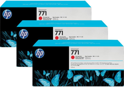 Картридж HP 771 (chromatic red) комплект, 3 шт. x 775 мл