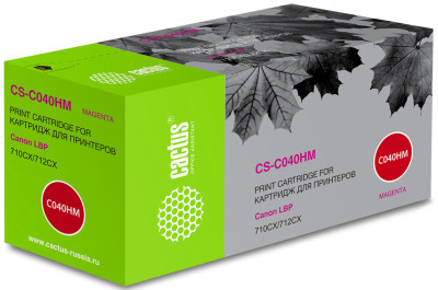 Картридж лазерный Cactus CS-C040HM пурпурный (10000стр.) для Canon LBP 710CX/712CX I-Sensys