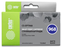Картридж струйный Cactus CS-EPT968 черный матовый (13мл) для Epson Stylus Photo R2880