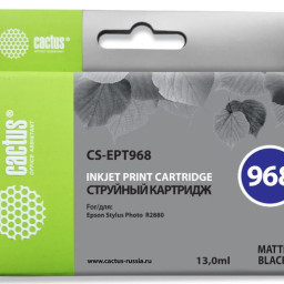 Картридж струйный Cactus CS-EPT968 черный матовый (13мл) для Epson Stylus Photo R2880