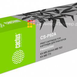 Картридж лазерный Cactus CS-P92A KX-FAT92A7 черный (2000стр.) для Panasonic MB263/MB763/MB773