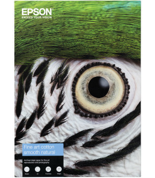 Бумага с покрытием Epson Fine Art Cotton Smooth Natura, матовая, A2 (420 x 594 мм), 300 г/кв.м (25 листов)