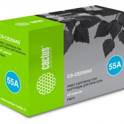 Картридж лазерный Cactus CS-CE255AS черный (6000 стр.) для HP LJ P3011/P3015