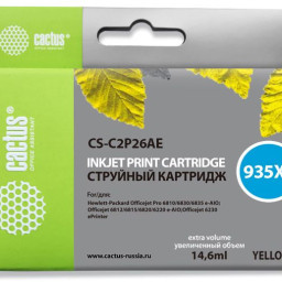 Картридж струйный Cactus CS-C2P26AE №935XL желтый (14,6 мл) для HP DJ Pro 6230/6830