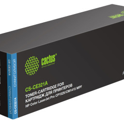 Картридж лазерный Cactus CS-CE321A голубой (1300 стр.) для HP LJ CP1525