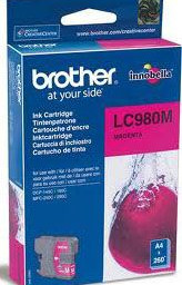 Картридж Brother LC-980M (magenta), 260 стр.