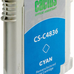 Картридж струйный Cactus CS-C4836 №11 голубой (29 мл) для HP BIJ 1000/1100/1200/2200/2300/2600/2800
