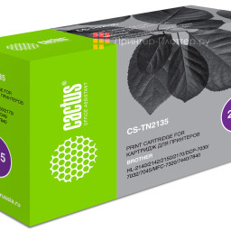 Картридж лазерный Cactus CS-TN2135 черный (1500стр.) для Brother DCP-7030/7030R/7032/7032R/7045/7045NR/HL-2140/2140R/2142/2142R/2150/2150N/2150NR/2170/2170W/2170WR/MFC-7320/7320R/7440/7440N/7440NR/7840/7840W/7840WR