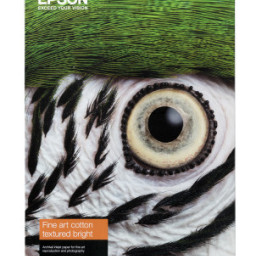 Бумага с покрытием Epson Fine Art Cotton Textured Bright, матовая, A2 (420 x 594 мм), 300 г/кв.м (25 листов)