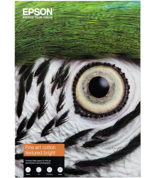 Бумага с покрытием Epson Fine Art Cotton Textured Bright, матовая, A2 (420 x 594 мм), 300 г/кв.м (25 листов)
