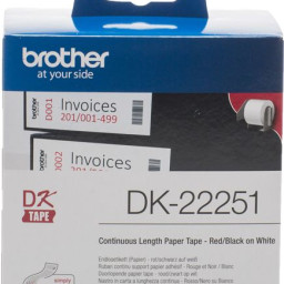 Brother бумажная клеящаяся лента DK22251, 62 мм x 15,24 м