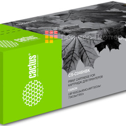 Картридж лазерный Cactus CS-C046HBK черный (6300стр.) для Canon LBP 653Cdw/654Cx/MF732Cdw/734Cdw/735Cx