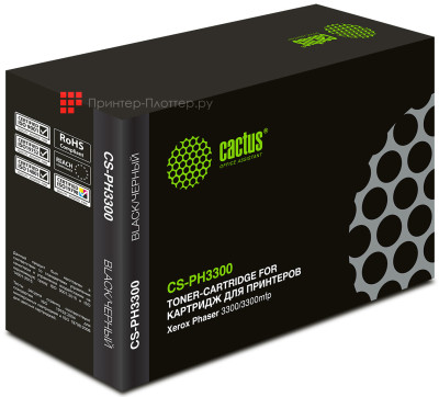 Картридж лазерный Cactus CS-PH3300 106R01412 черный (8000 стр.) для Xerox Phaser 3300/3300mfp
