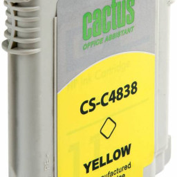 Картридж струйный Cactus CS-C4838 №11 желтый (29 мл) для HP BIJ 1000/1100/1200/2200/2300/2600/2800