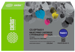 Картридж Cactus Cartridge CS-EPT6031 для Epson Stylus Pro 7880, 9880 (photo black), 220 мл