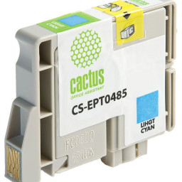 Картридж струйный Cactus CS-EPT0485 светло-голубой (14.4мл) для Epson Stylus Photo R200/R220/R300/R320/R340/RX500/RX600/RX620/RX640