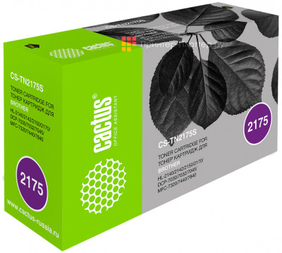 Картридж лазерный Cactus CS-TN2175S черный (2600стр.) для Brother HL-2140/2150/2170