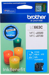 Картридж Brother LC663C (cyan), 550 стр.
