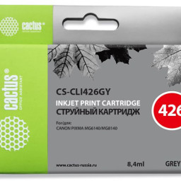 Картридж струйный Cactus CS-CLI426GY серый (8.4мл) для Canon Pixma MG6140/MG8140