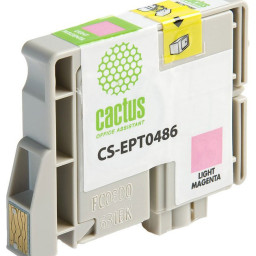 Картридж струйный Cactus CS-EPT0486 светло-пурпурный (14.4мл) для Epson Stylus Photo R200/R220/R300/R320/R340/RX500/RX600/RX620/RX640