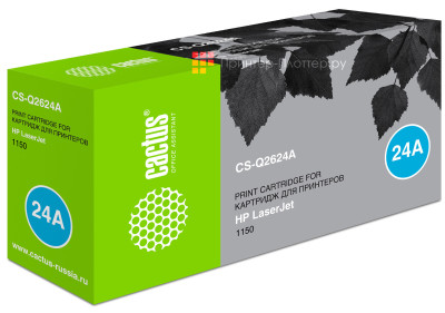 Картридж лазерный Cactus CS-Q2624A черный (2500 стр.) для HP LJ 1150