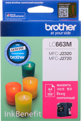 Картридж Brother LC663M (magenta), 550 стр.